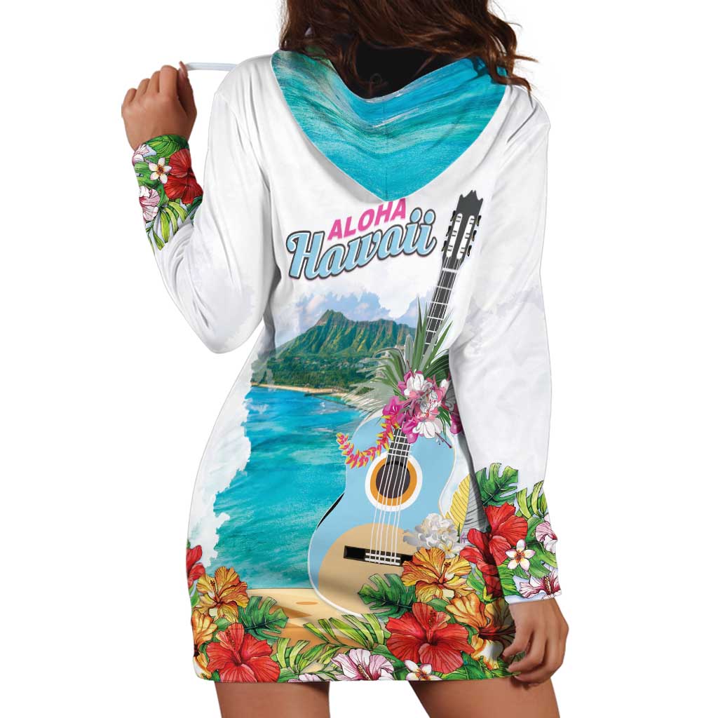 Aloha Hawaii Waikiki Beach Landscape Hoodie Dress LT05 - Polynesian Pride