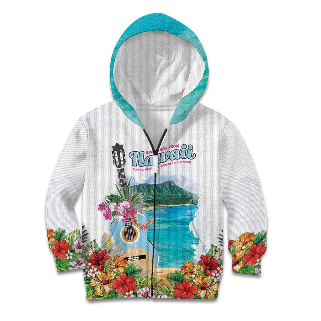 Aloha Hawaii Waikiki Beach Landscape Kid Hoodie