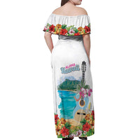 Aloha Hawaii Waikiki Beach Landscape Off Shoulder Maxi Dress LT05 - Polynesian Pride