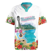 Aloha Hawaii Waikiki Beach Landscape Rugby Jersey LT05 White - Polynesian Pride
