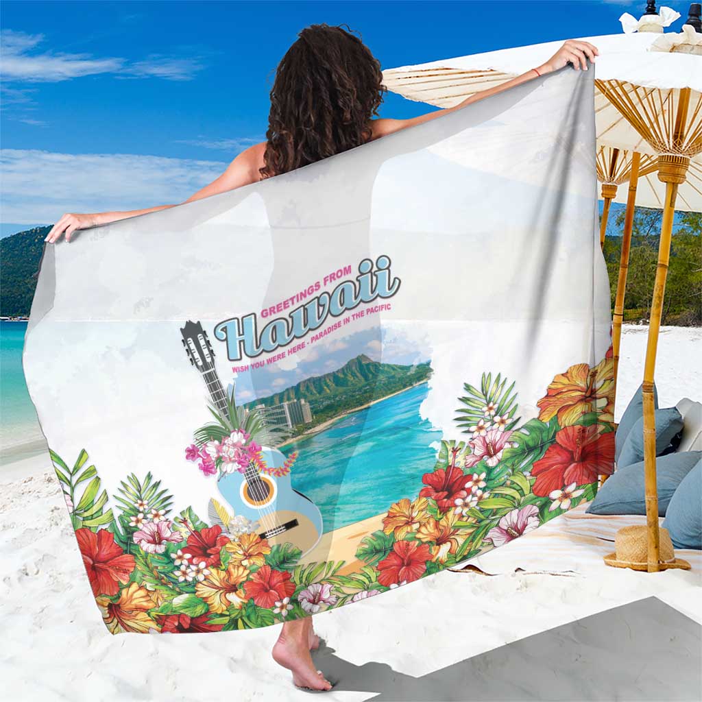 Aloha Hawaii Waikiki Beach Landscape Sarong