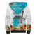 Aloha Hawaii Waikiki Beach Landscape Sherpa Hoodie