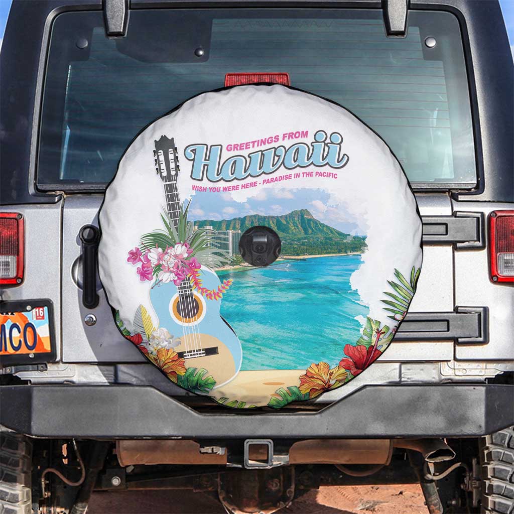 Aloha Hawaii Waikiki Beach Landscape Spare Tire Cover