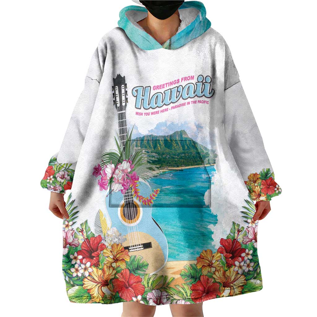 Aloha Hawaii Waikiki Beach Landscape Wearable Blanket Hoodie LT05 - Polynesian Pride