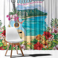 Aloha Hawaii Waikiki Beach Landscape Window Curtain LT05 - Polynesian Pride