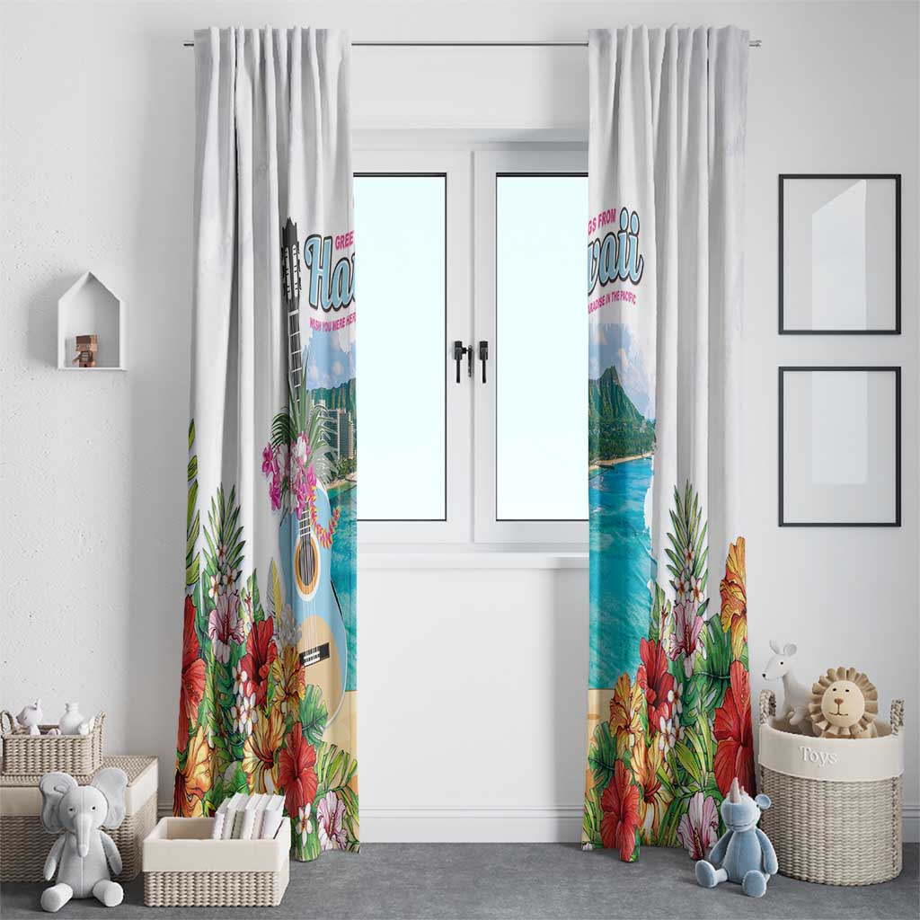 Aloha Hawaii Waikiki Beach Landscape Window Curtain LT05 - Polynesian Pride