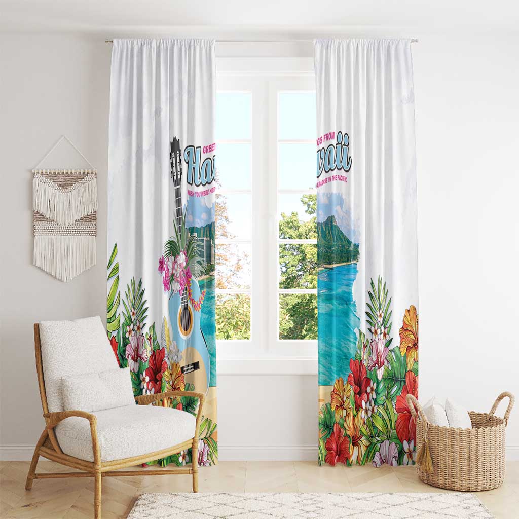 Aloha Hawaii Waikiki Beach Landscape Window Curtain LT05 - Polynesian Pride
