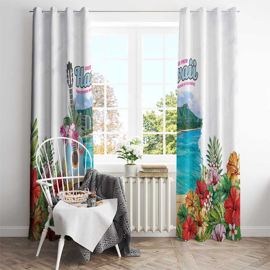 Aloha Hawaii Waikiki Beach Landscape Window Curtain LT05 - Polynesian Pride