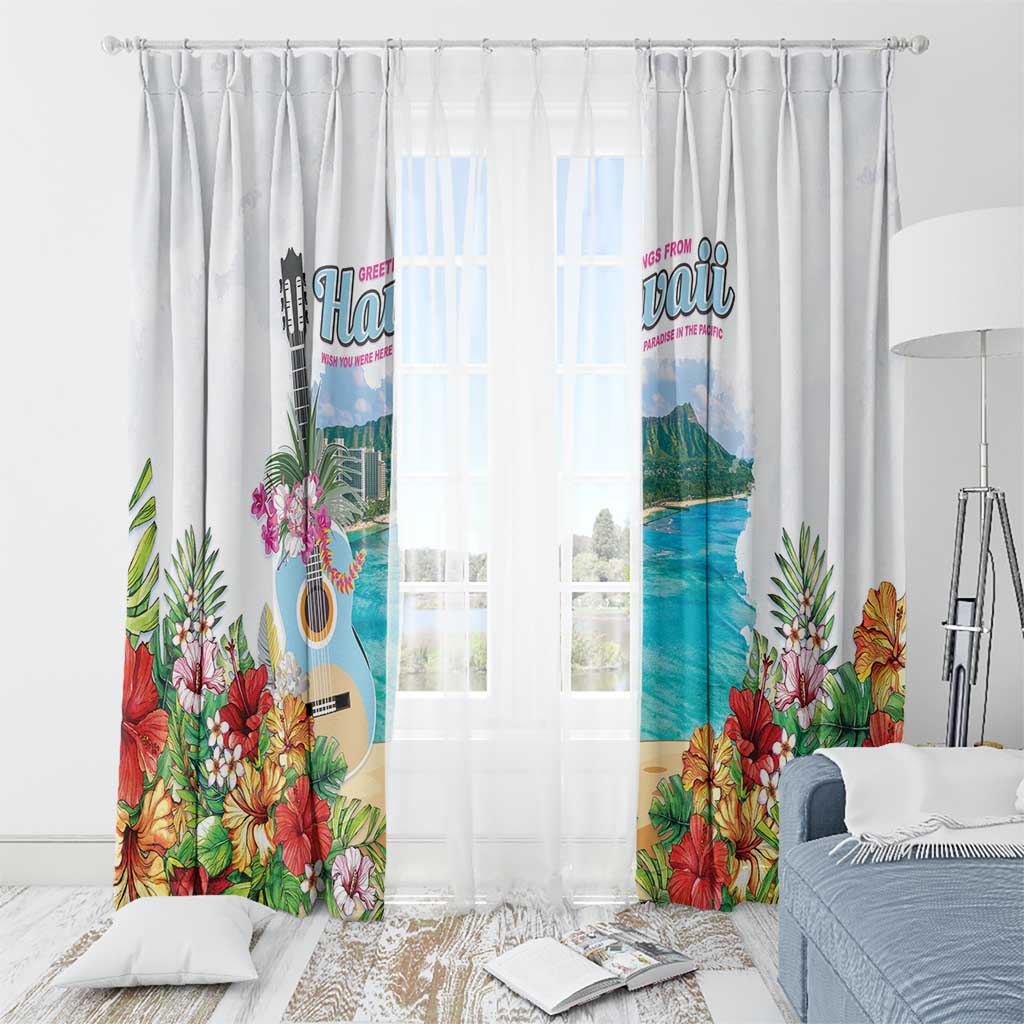 Aloha Hawaii Waikiki Beach Landscape Window Curtain LT05 - Polynesian Pride