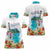 Aloha Hawaii Waikiki Beach Landscape Women Polo Shirt