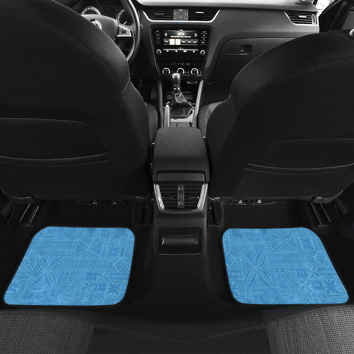 Custom Fiji Tapa And Australia Aboriginal Together Car Mats LT05 - Polynesian Pride
