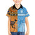 Custom Fiji Tapa And Australia Aboriginal Together Kid Hawaiian Shirt LT05 Kid Blue - Polynesian Pride