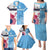 Custom Fiji And USA Palm Tree With Eagle Family Matching Puletasi Dress and Hawaiian Shirt LT05 - Polynesian Pride