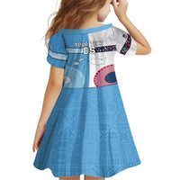 Custom Fiji And USA Palm Tree With Eagle Family Matching Short Sleeve Bodycon Dress and Hawaiian Shirt LT05 - Polynesian Pride