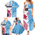 Custom Fiji And USA Palm Tree With Eagle Family Matching Summer Maxi Dress and Hawaiian Shirt LT05 - Polynesian Pride