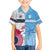 Custom Fiji And USA Palm Tree With Eagle Kid Hawaiian Shirt LT05 Kid Blue - Polynesian Pride