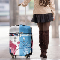 Custom Fiji And USA Palm Tree With Eagle Luggage Cover LT05 - Polynesian Pride