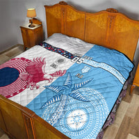 Custom Fiji And USA Palm Tree With Eagle Quilt LT05 - Polynesian Pride