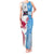 Custom Fiji And USA Palm Tree With Eagle Tank Maxi Dress LT05 Women Blue - Polynesian Pride