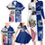 Custom Samoa And USA Together Family Matching Long Sleeve Bodycon Dress and Hawaiian Shirt LT05 - Polynesian Pride