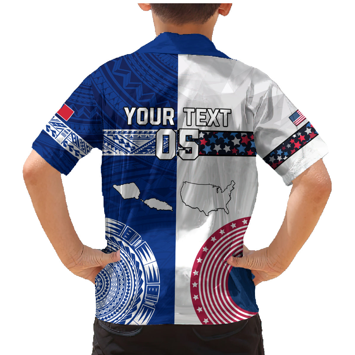 Custom Samoa And USA Together Family Matching Mermaid Dress and Hawaiian Shirt LT05 - Polynesian Pride