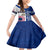 Custom Samoa And USA Together Family Matching Mermaid Dress and Hawaiian Shirt LT05 Daughter's Dress Blue - Polynesian Pride