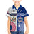 Custom Samoa And USA Together Family Matching Mermaid Dress and Hawaiian Shirt LT05 Son's Shirt Blue - Polynesian Pride