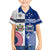 Custom Samoa And USA Together Family Matching Puletasi Dress and Hawaiian Shirt LT05 Son's Shirt Blue - Polynesian Pride