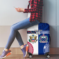 Custom Samoa And USA Together Luggage Cover LT05 - Polynesian Pride