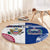 Custom Samoa And USA Together Round Carpet LT05 - Polynesian Pride