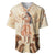 Tonga Women's Day Baseball Jersey With Polynesian Pattern LT05 Beige - Polynesian Pride