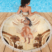 Tonga Women's Day Beach Blanket With Polynesian Pattern