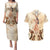 Tonga Women's Day Couples Matching Puletasi and Hawaiian Shirt With Polynesian Pattern LT05 Beige - Polynesian Pride