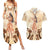 Tonga Women's Day Couples Matching Summer Maxi Dress and Hawaiian Shirt With Polynesian Pattern LT05 Beige - Polynesian Pride