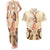 Tonga Women's Day Couples Matching Tank Maxi Dress and Hawaiian Shirt With Polynesian Pattern LT05 Beige - Polynesian Pride