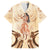 Tonga Women's Day Family Matching Long Sleeve Bodycon Dress and Hawaiian Shirt With Polynesian Pattern LT05 Dad's Shirt - Short Sleeve Beige - Polynesian Pride