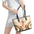 Tonga Women's Day Leather Tote Bag With Polynesian Pattern