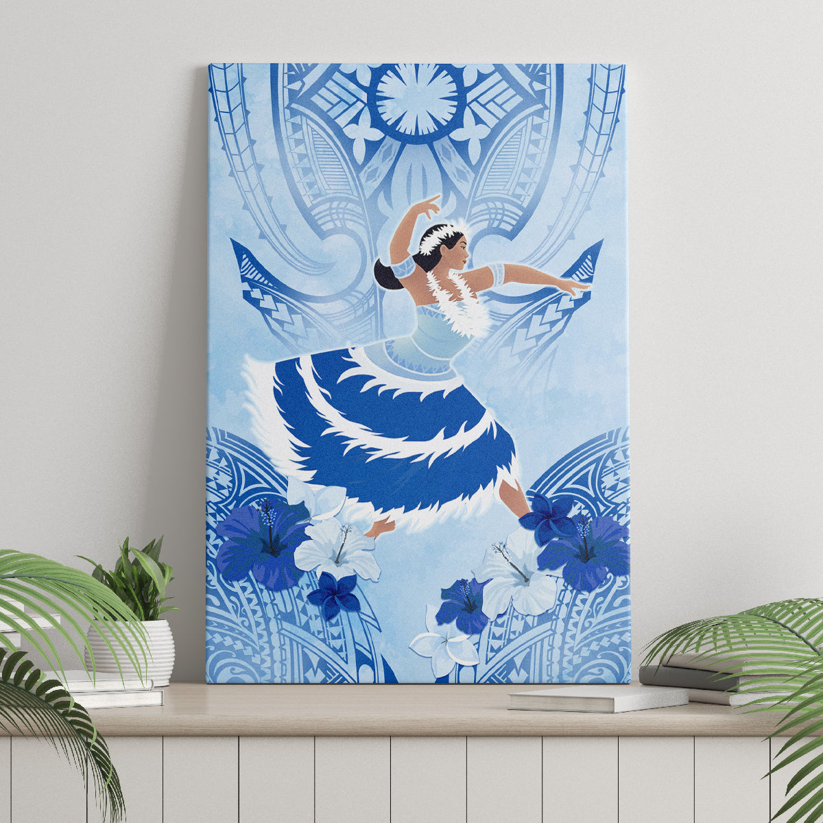 Cook Islands Women's Day Canvas Wall Art With Polynesian Pattern LT05 - Polynesian Pride