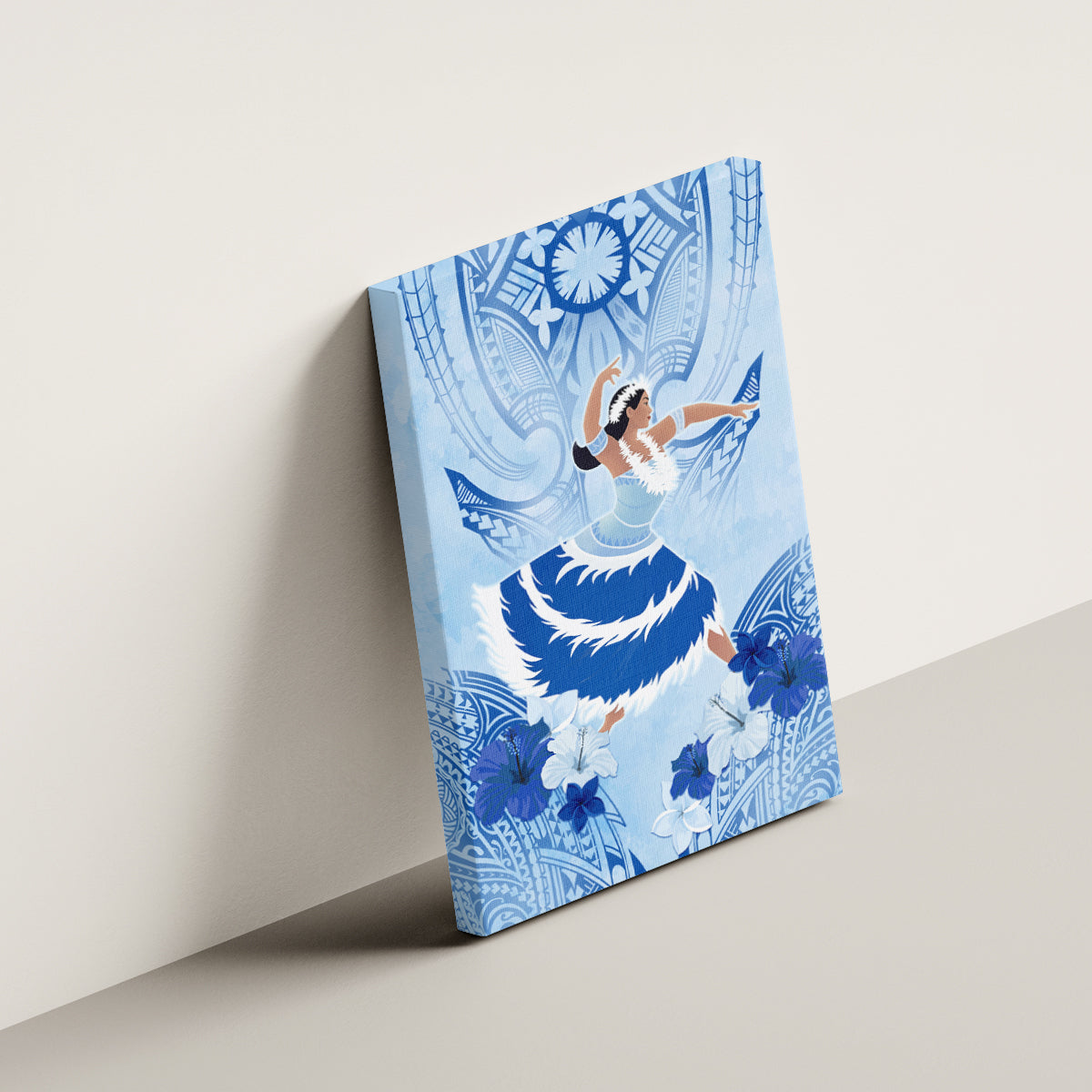 Cook Islands Women's Day Canvas Wall Art With Polynesian Pattern LT05 - Polynesian Pride