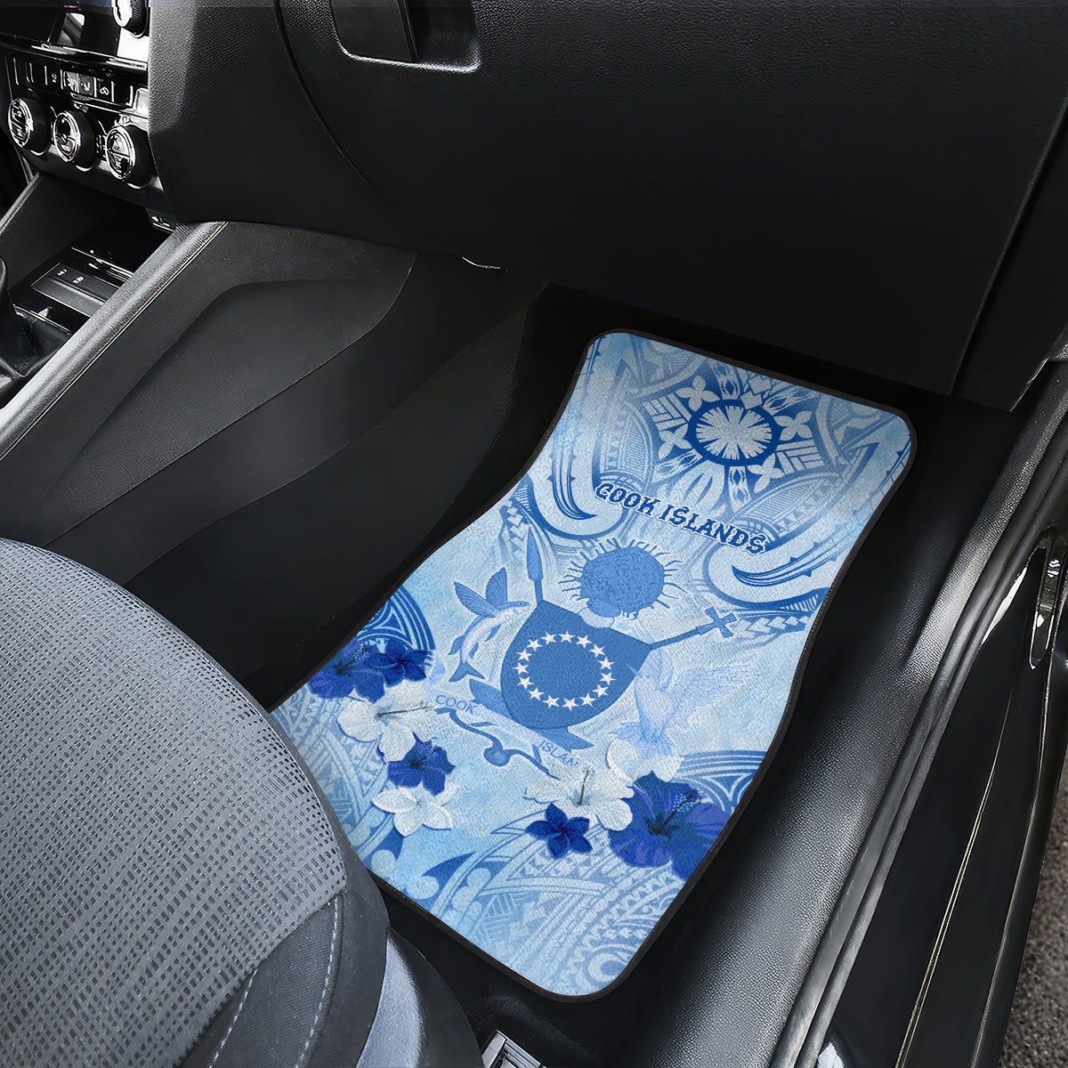 Cook Islands Women's Day Car Mats With Polynesian Pattern LT05 - Polynesian Pride