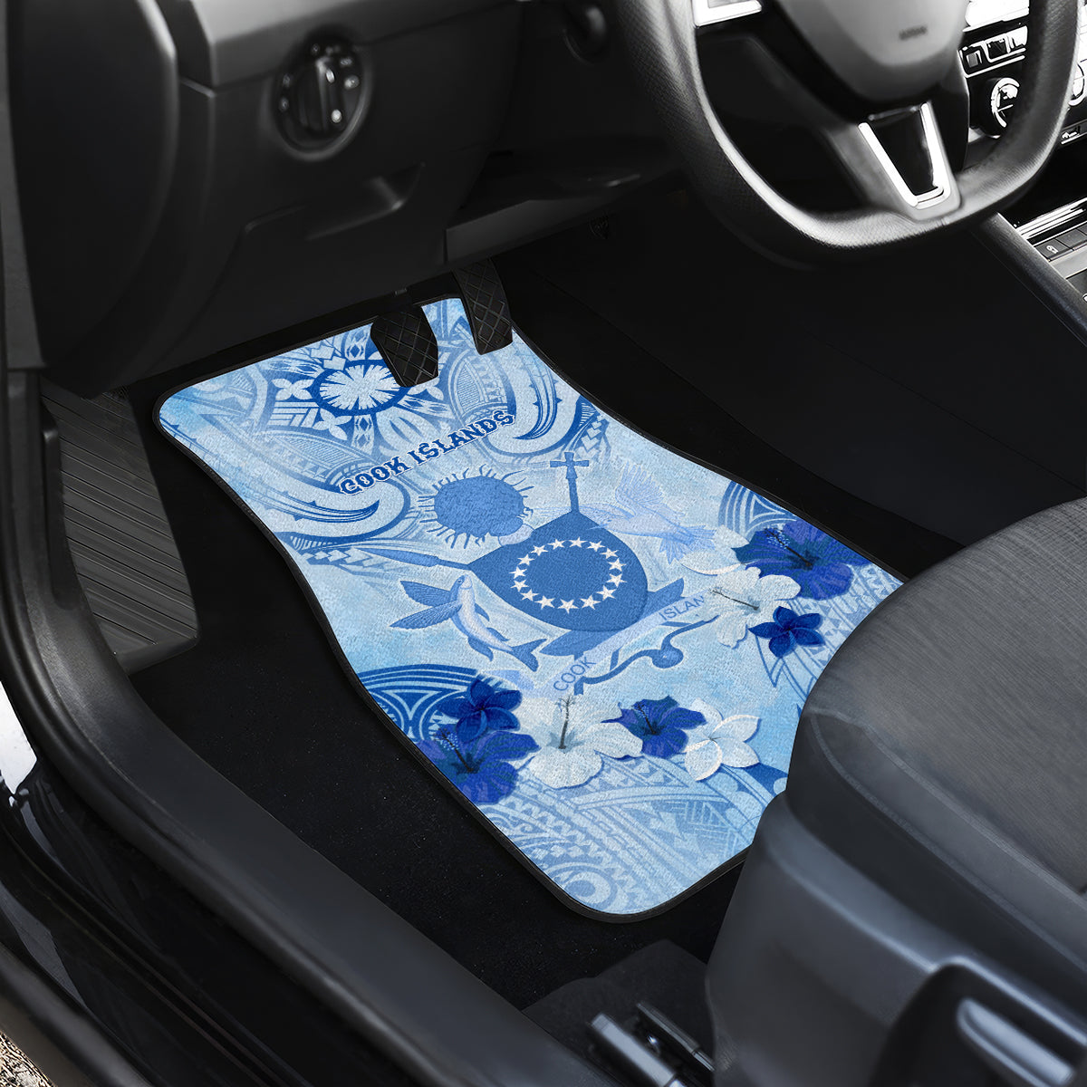 Cook Islands Women's Day Car Mats With Polynesian Pattern LT05 - Polynesian Pride