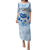 Cook Islands Women's Day Family Matching Puletasi and Hawaiian Shirt With Polynesian Pattern LT05 Mom's Dress Blue - Polynesian Pride