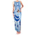 Cook Islands Women's Day Family Matching Tank Maxi Dress and Hawaiian Shirt With Polynesian Pattern LT05 Mom's Dress Blue - Polynesian Pride