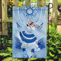 Cook Islands Women's Day Garden Flag With Polynesian Pattern LT05 Garden Flag Blue - Polynesian Pride