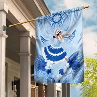 Cook Islands Women's Day Garden Flag With Polynesian Pattern LT05 House Flag Blue - Polynesian Pride