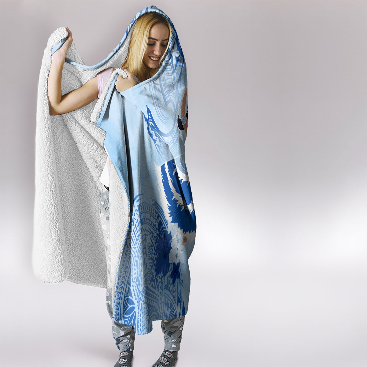 Cook Islands Women's Day Hooded Blanket With Polynesian Pattern LT05 - Polynesian Pride