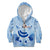 Cook Islands Women's Day Kid Hoodie With Polynesian Pattern LT05 Zip Hoodie Blue - Polynesian Pride