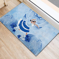 Cook Islands Women's Day Rubber Doormat With Polynesian Pattern LT05 - Polynesian Pride