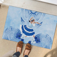 Cook Islands Women's Day Rubber Doormat With Polynesian Pattern LT05 - Polynesian Pride