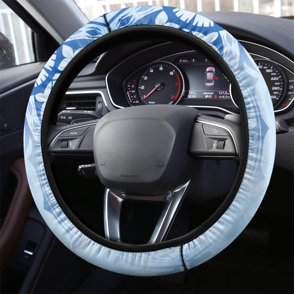 Cook Islands Women's Day Steering Wheel Cover With Polynesian Pattern LT05 - Polynesian Pride